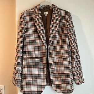 Plaid oversized blazer